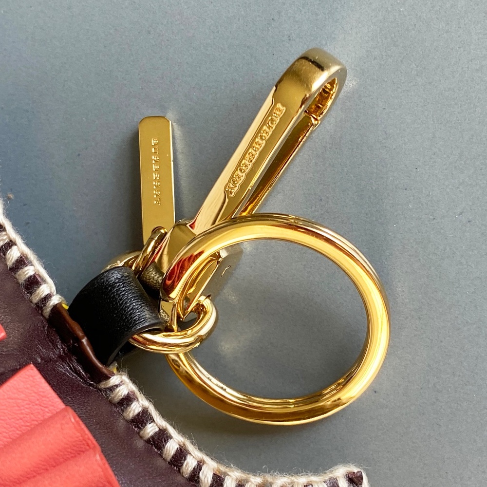 NWOT Burberry Patchwork Leather Owl Key Charm - Picture 6 of 6